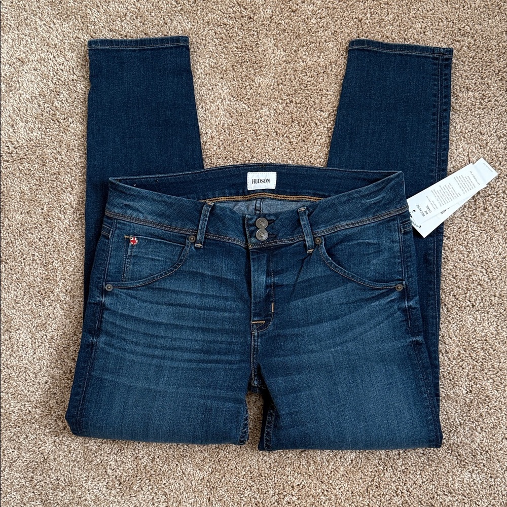 Hudson Jeans Women's Dark Blue Jeans - Collin skinny ankle